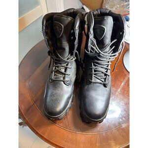Mens Rocky Alpha Force Black Tactical Work Boots 11W With Side Zippers     58-65